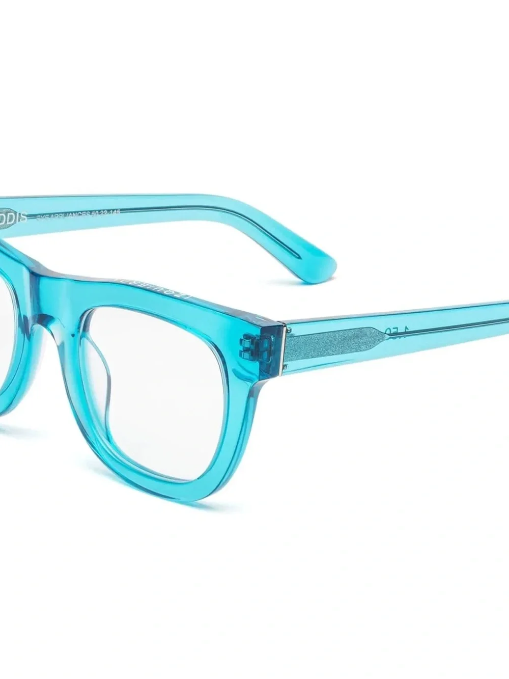 CADDIS D28 1.50 readers Blue Transparent Square Frames Eyewear